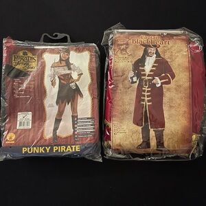 Punky Pirate Costume - Red and Black